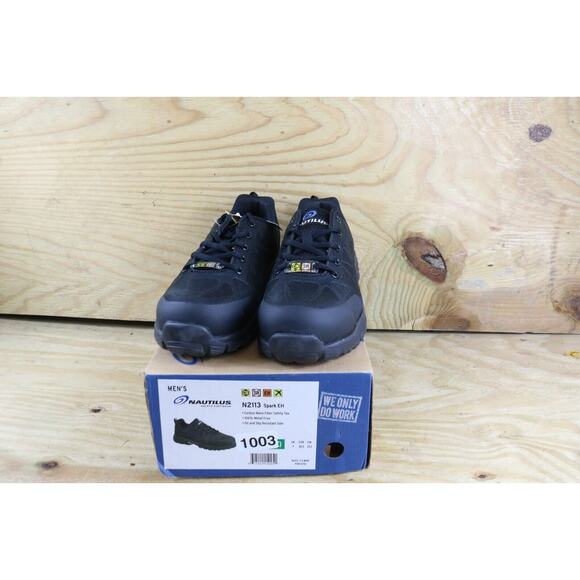 New Nautilus Safety Shoes Mens 7.5E Black Spark EH Safety Toe N2113 Work Boots - Picture 2 of 6